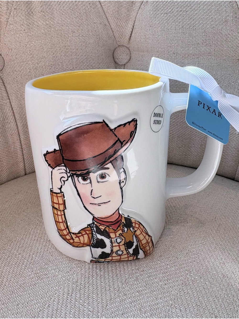 ☕️Disney Pixar Toy Story Woody Rae Dunn Mug “You’re My Favorite Deputy” NWT